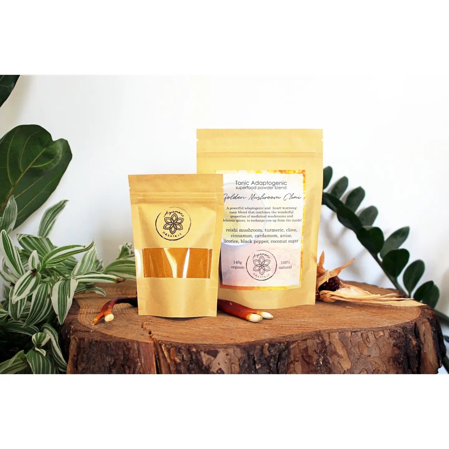 Latte GOLDEN CHAI 60g - adaptogène aux champignons REISHI - Ayamani Naturals