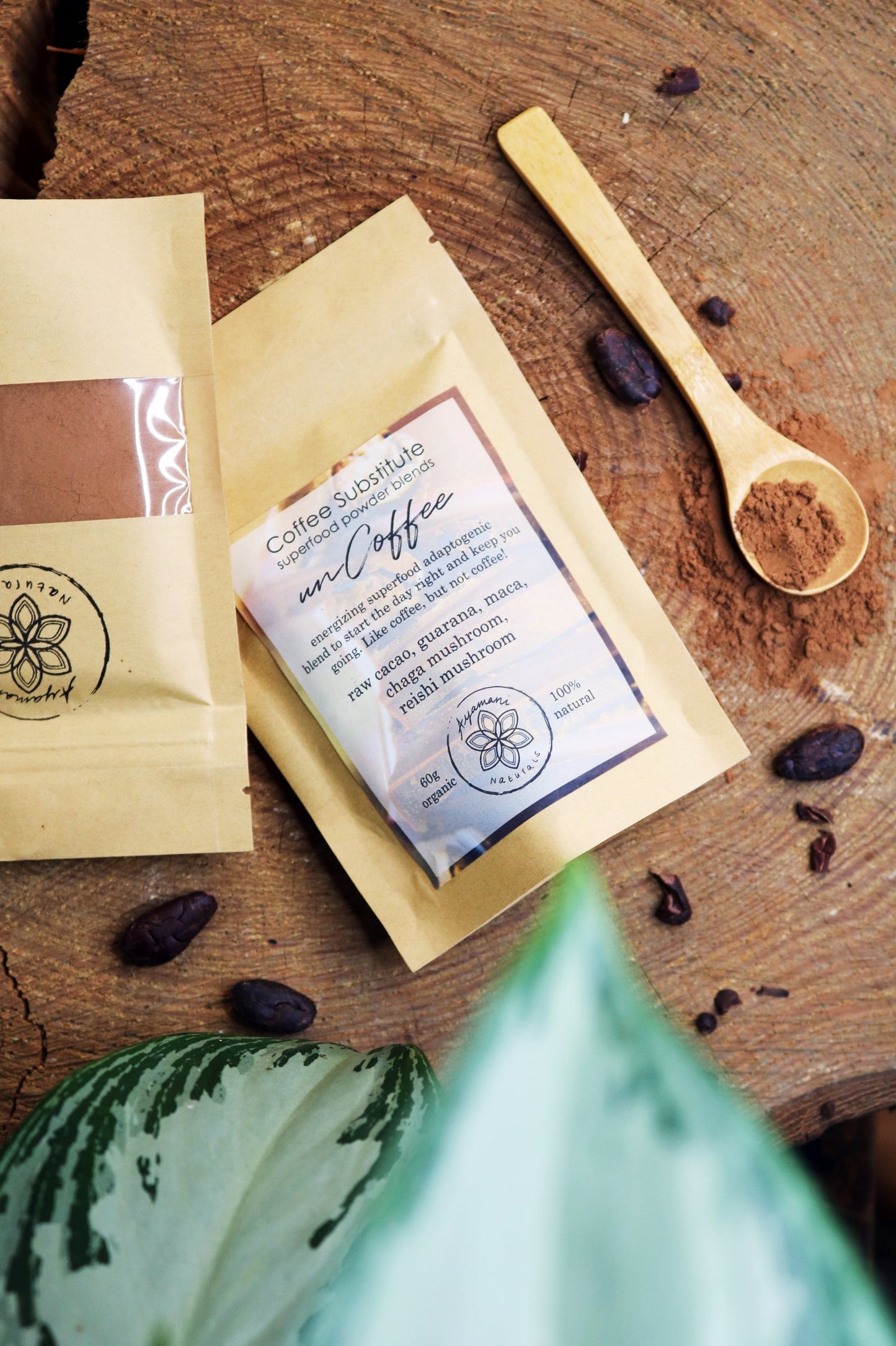 Uncoffee Adaptogener Kakao mit Guarana und Pilzen 60g - Ayamani Naturals