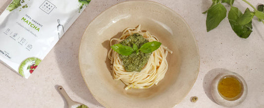 Pesto de pistaches et matcha