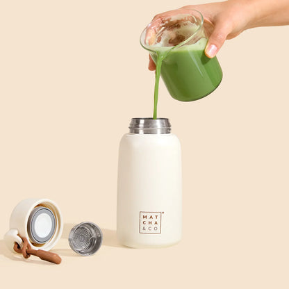 Bottiglia termica in acciaio inossidabile da 400 ml: a prova di perdite ed ecologica | Matcha&CO