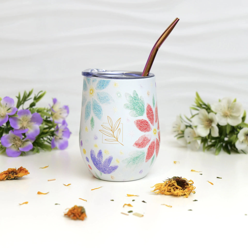 Calebasse isotherme Floral & sa bombilla - Original Maté