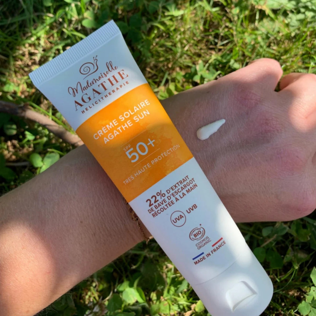 Crème solaire certifiée bio - non teintée spf50+ - Mademoiselle Agathe