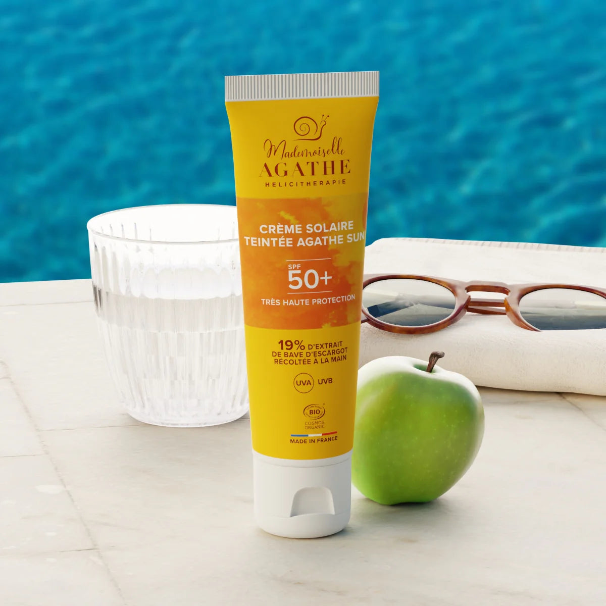 Crème solaire certifiée bio - teintée spf50+ - Mademoiselle Agathe