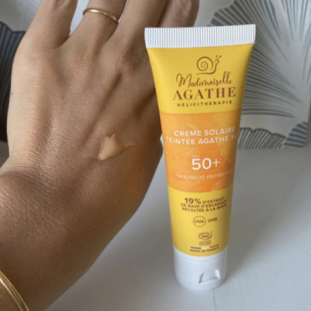 Crème solaire certifiée bio - teintée spf50+ - Mademoiselle Agathe