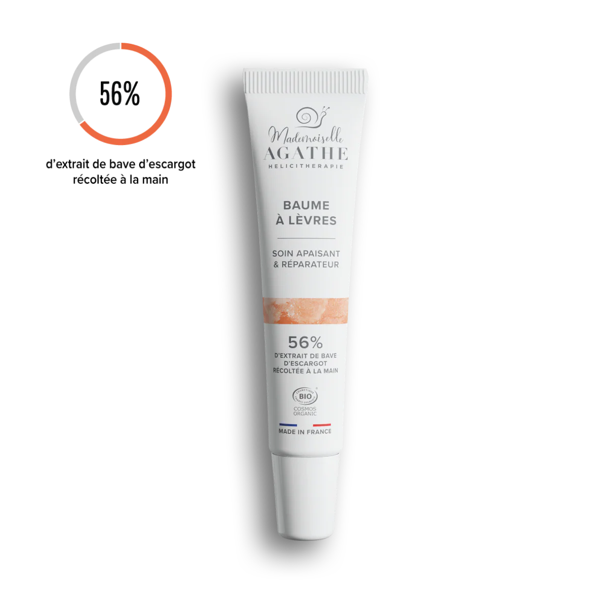 BAUME LEVRES Certifié Bio - Apaisant & Réparateur - Mademoiselle Agathe