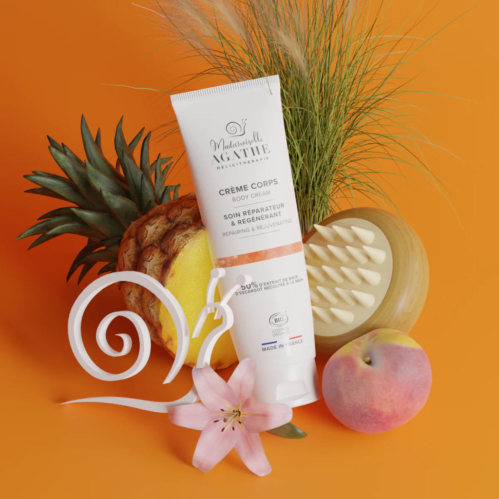 Crème corps à la bave d'escargot bio - réparatrice & régénérante - Mademoiselle Agathe