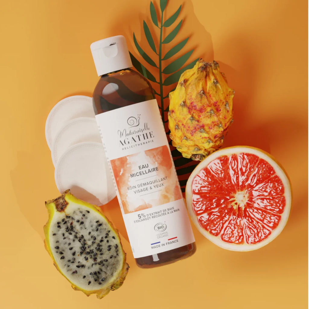 Eau micellaire à la bave d'escargot certifiée bio - démaquillant - Mademoiselle Agathe