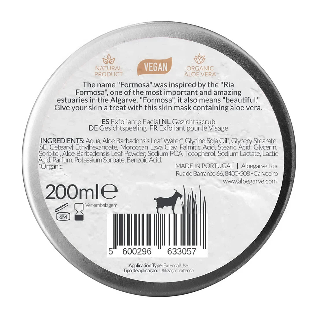 Aloe Vera "Formosa" Masque Facial Ultra Détox - Aloegarve