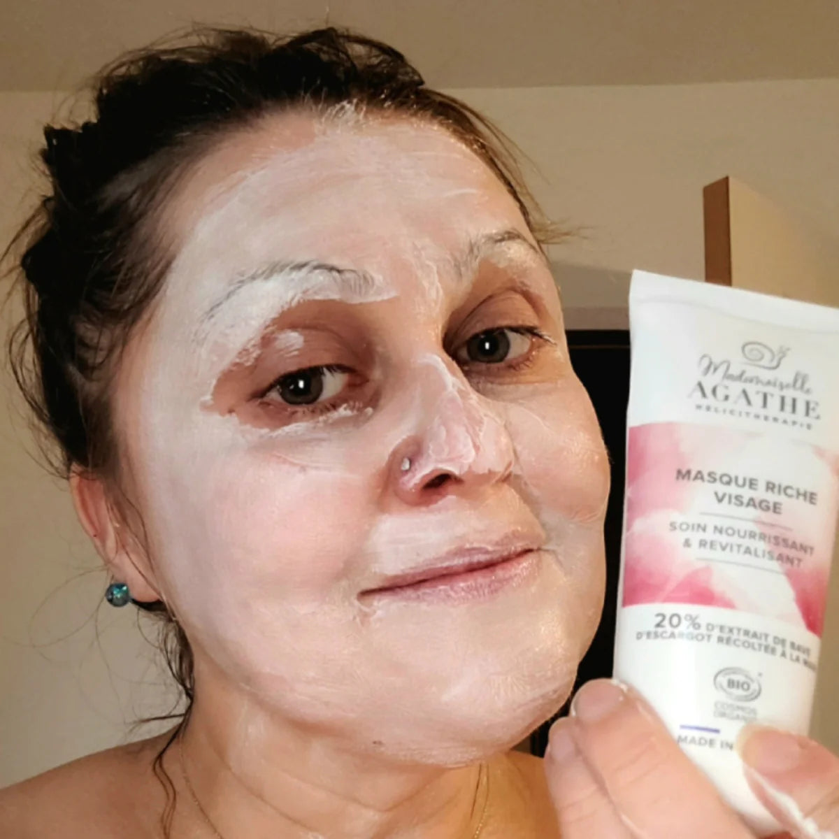 Masque riche à la bave d'escargot bio - nourrit & revitalise - Mademoiselle Agathe
