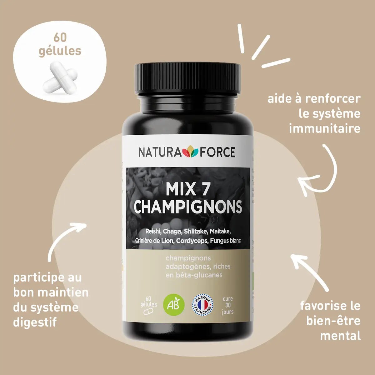 Mix 7 Champignons - Natura Force
