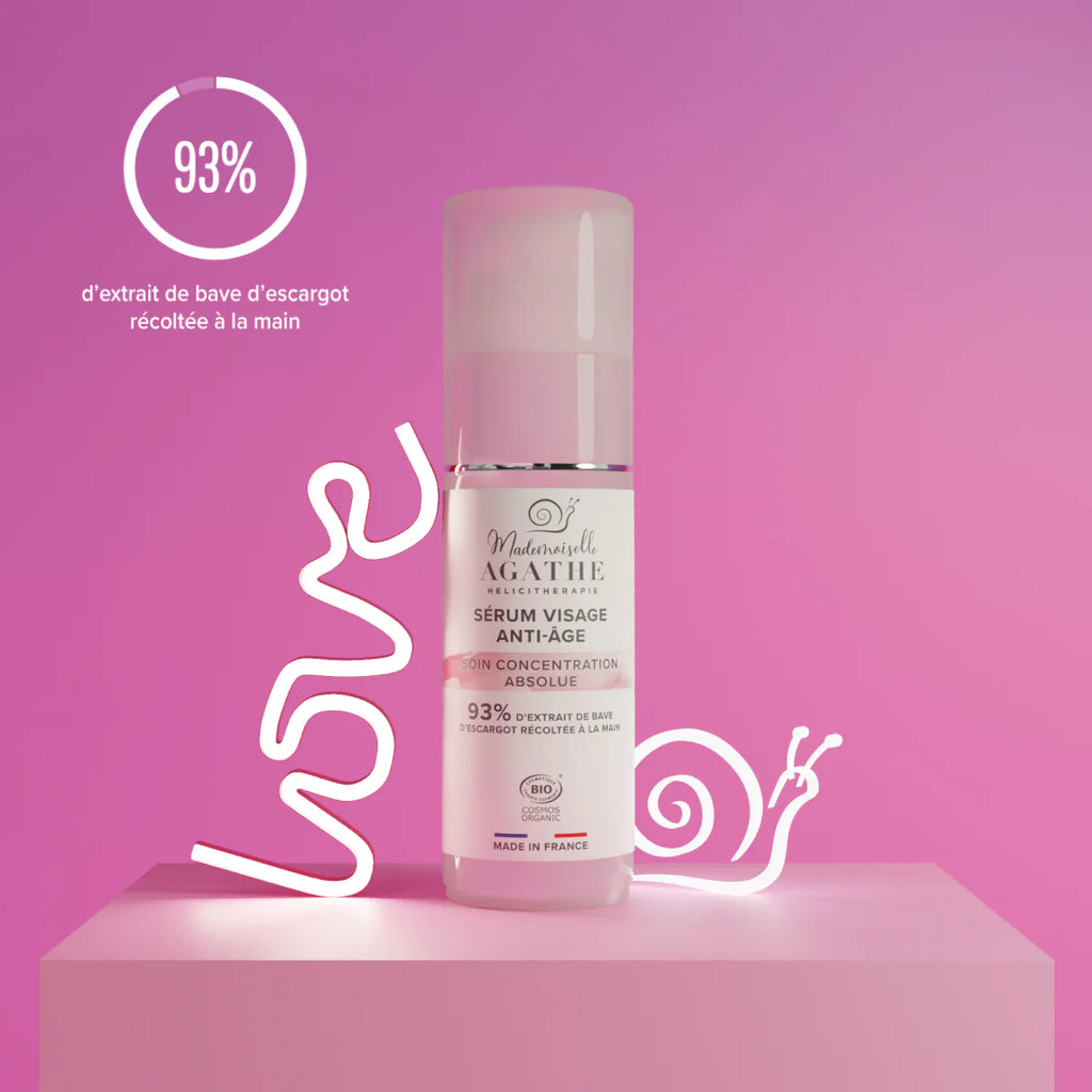Zertifiziertes Bio-Anti-Aging-Serum mit Schneckenschleim – gegen Falten und feine Linien – Mademoiselle Agathe