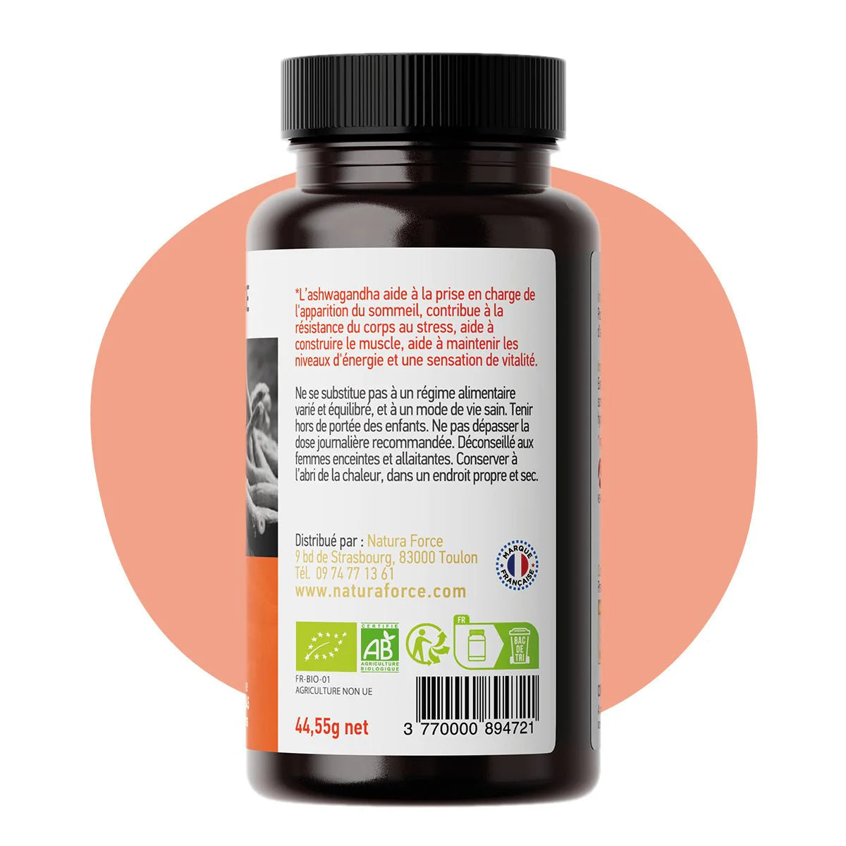 Ashwagandha bio KSM-66 - Naturaforce