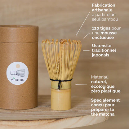 Fouet pour thé Matcha en Bambou Chasen - Anatea