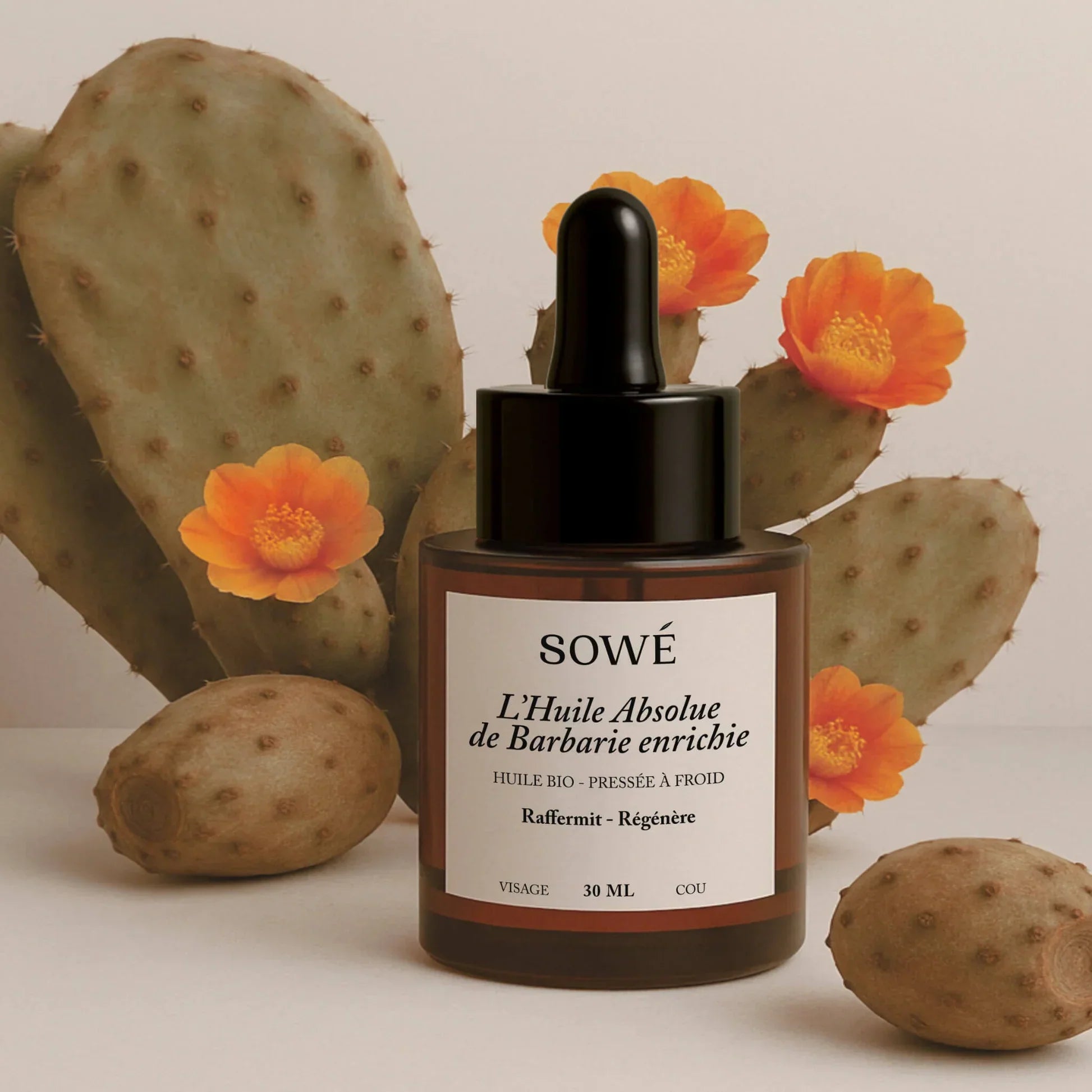 L'Huile Absolue de figue de barbarie bio pressée à froid - Anti-âge - SOWÉ