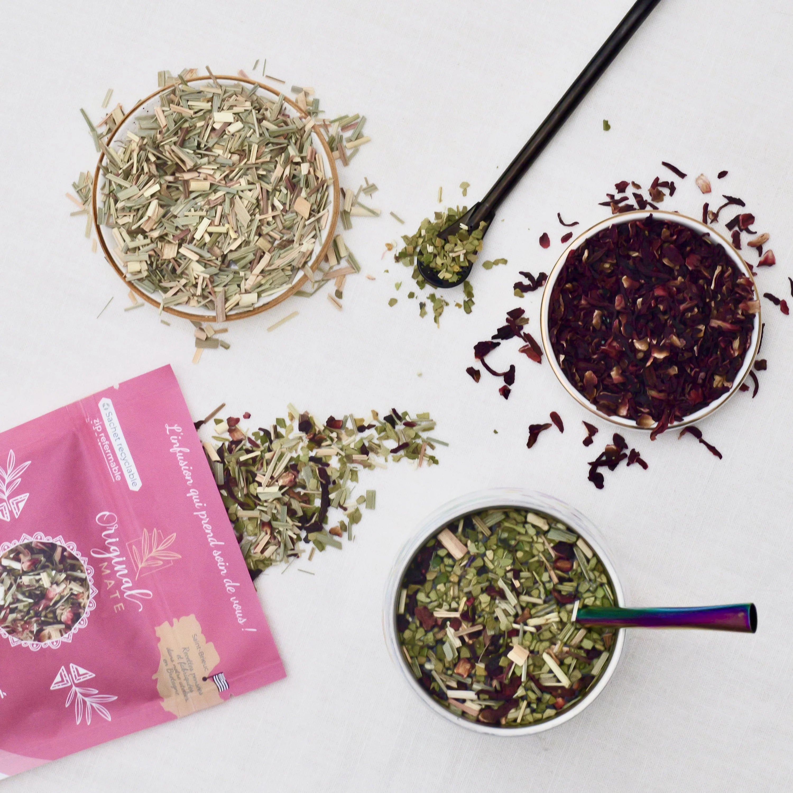 Yerba Maté Hibiscus, Citronnelle  – Vivifiant - Original Maté