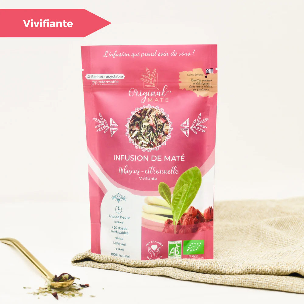 Yerba Maté Hibiscus, Citronnelle  – Vivifiant - Original Maté