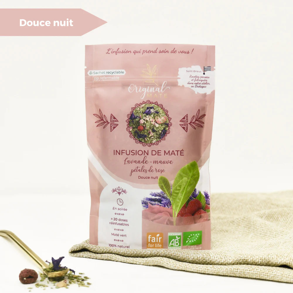 Yerba Maté Lavande, Mauve, Pétales de rose  – Douce Nuit - Original Maté