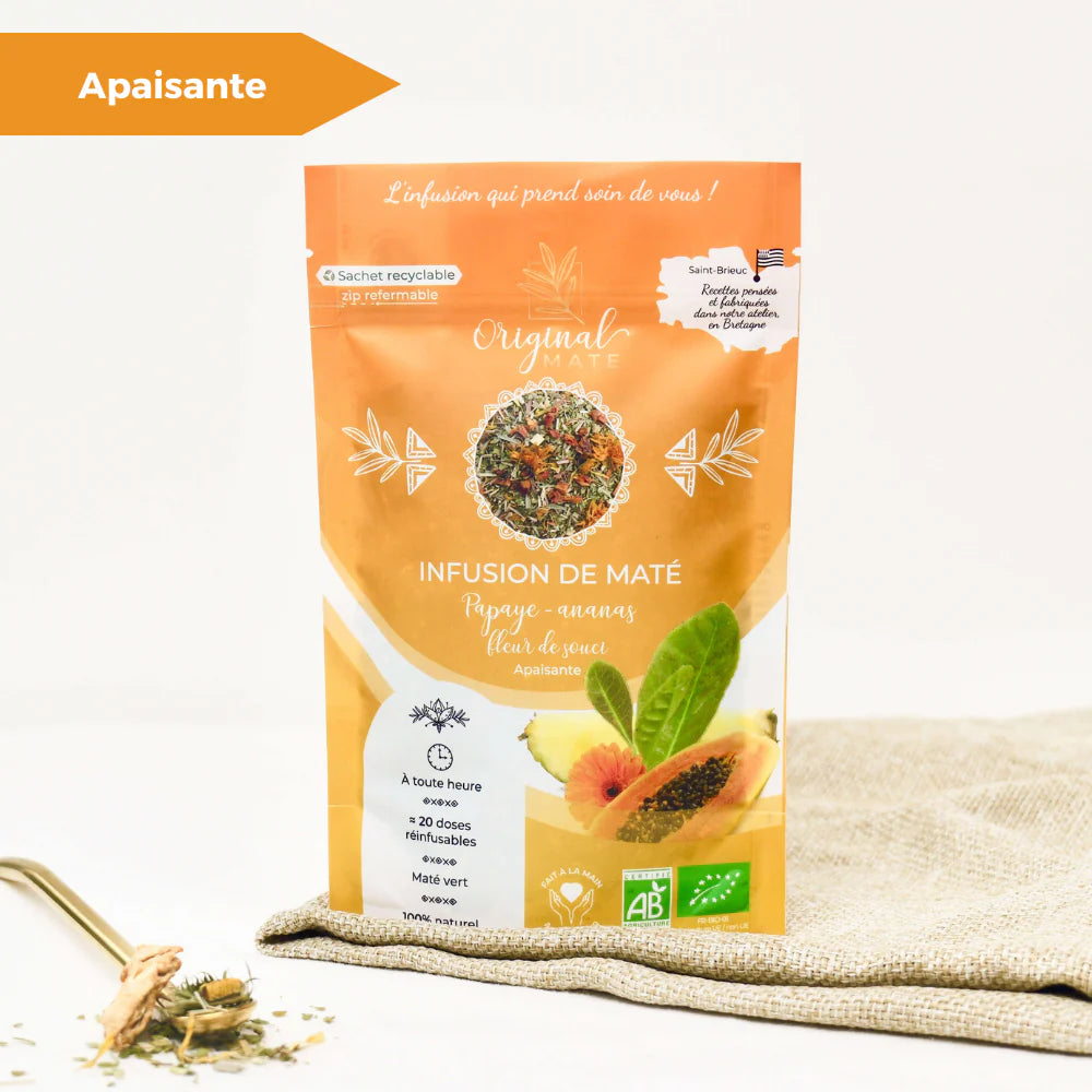 Yerba Maté Papaye, Ananas, Fleur de souci  – Apaisant - Original Maté