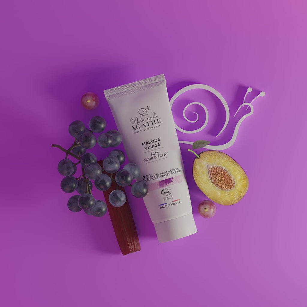 Masque éclat à la bave d'escargot bio - éclaircissant & unifiant - Mademoiselle Agathe