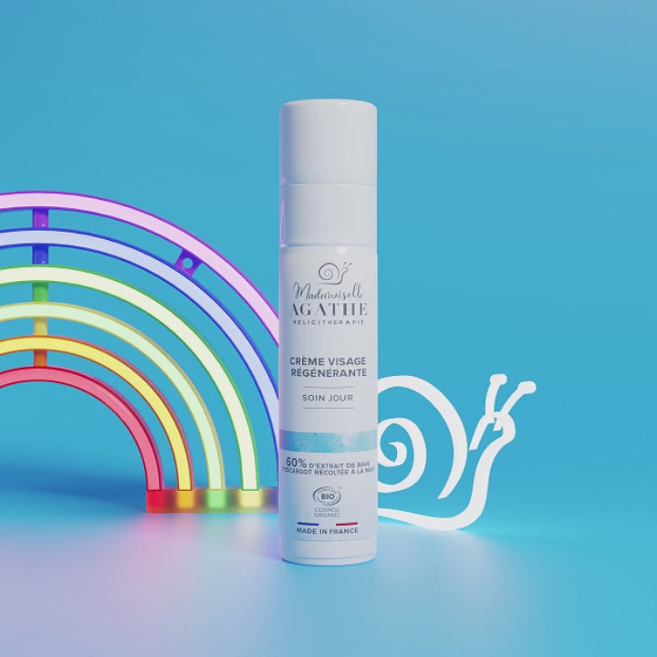Crème jour à la bave d'escargot certifiée bio - hydratante & régénérante - Mademoiselle Agathe