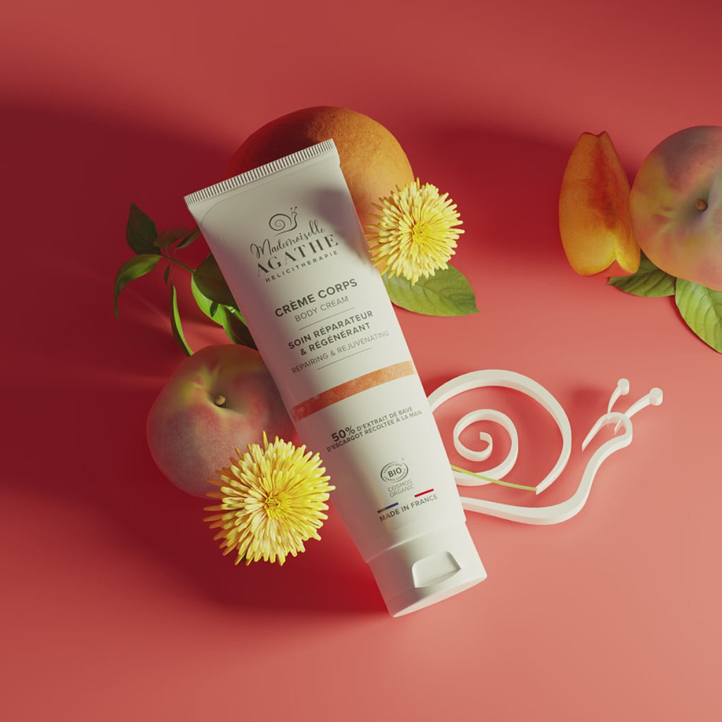 Crème corps à la bave d'escargot bio - réparatrice & régénérante - Mademoiselle Agathe