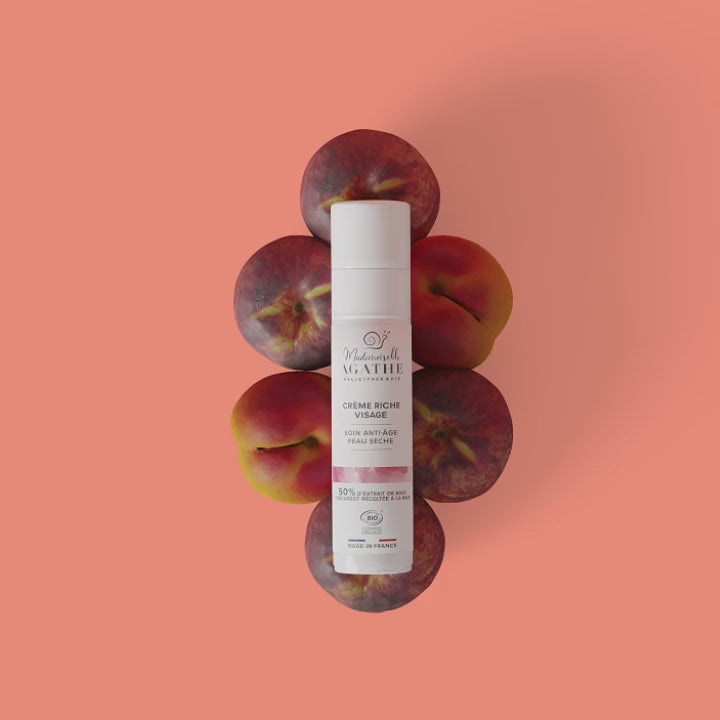 Crème riche visage à la bave d'escargot certifiée bio - anti-âge -Mademoiselle Agathe