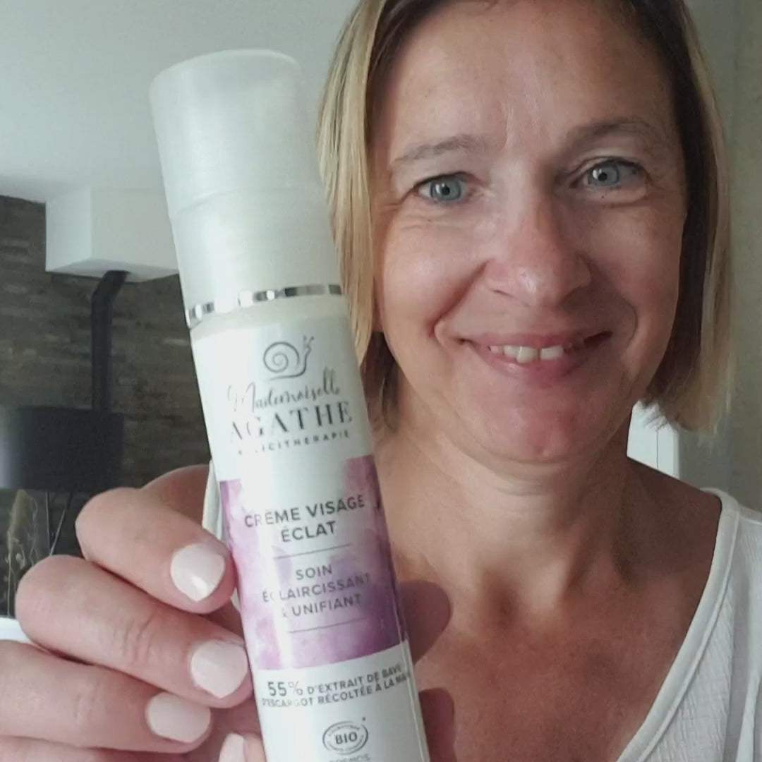 Crème éclat à la bave d'escargot bio - éclaircissant & unifiante - Mademoiselle Agathe