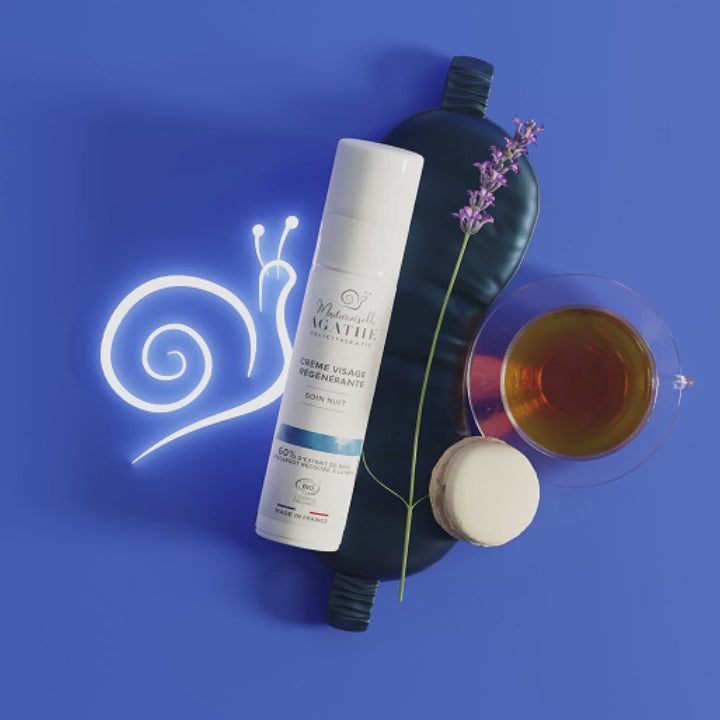 Crème nuit à la bave d'escargot certifiée bio - hydratante & régénérante - Mademoiselle Agathe