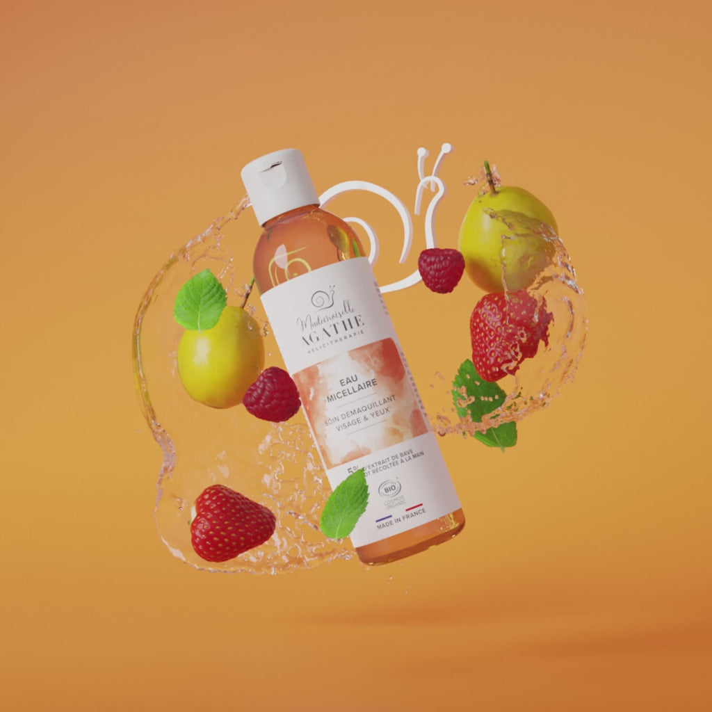 Eau micellaire à la bave d'escargot certifiée bio - démaquillant - Mademoiselle Agathe