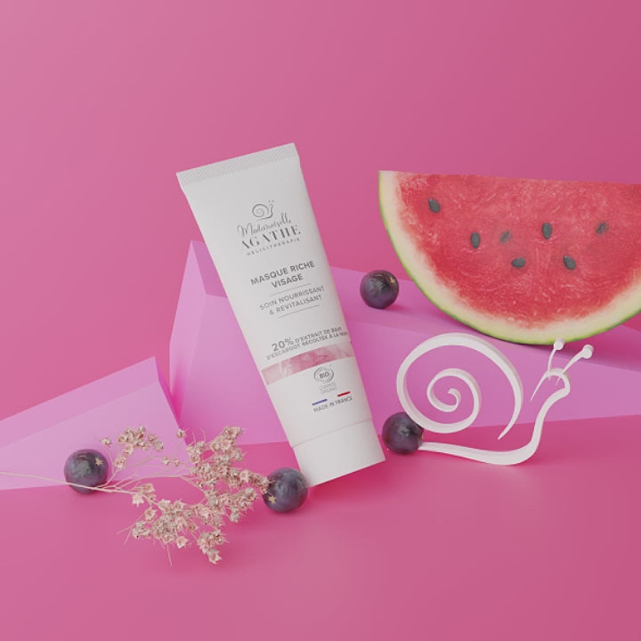 Masque riche à la bave d'escargot bio - nourrit & revitalise - Mademoiselle Agathe