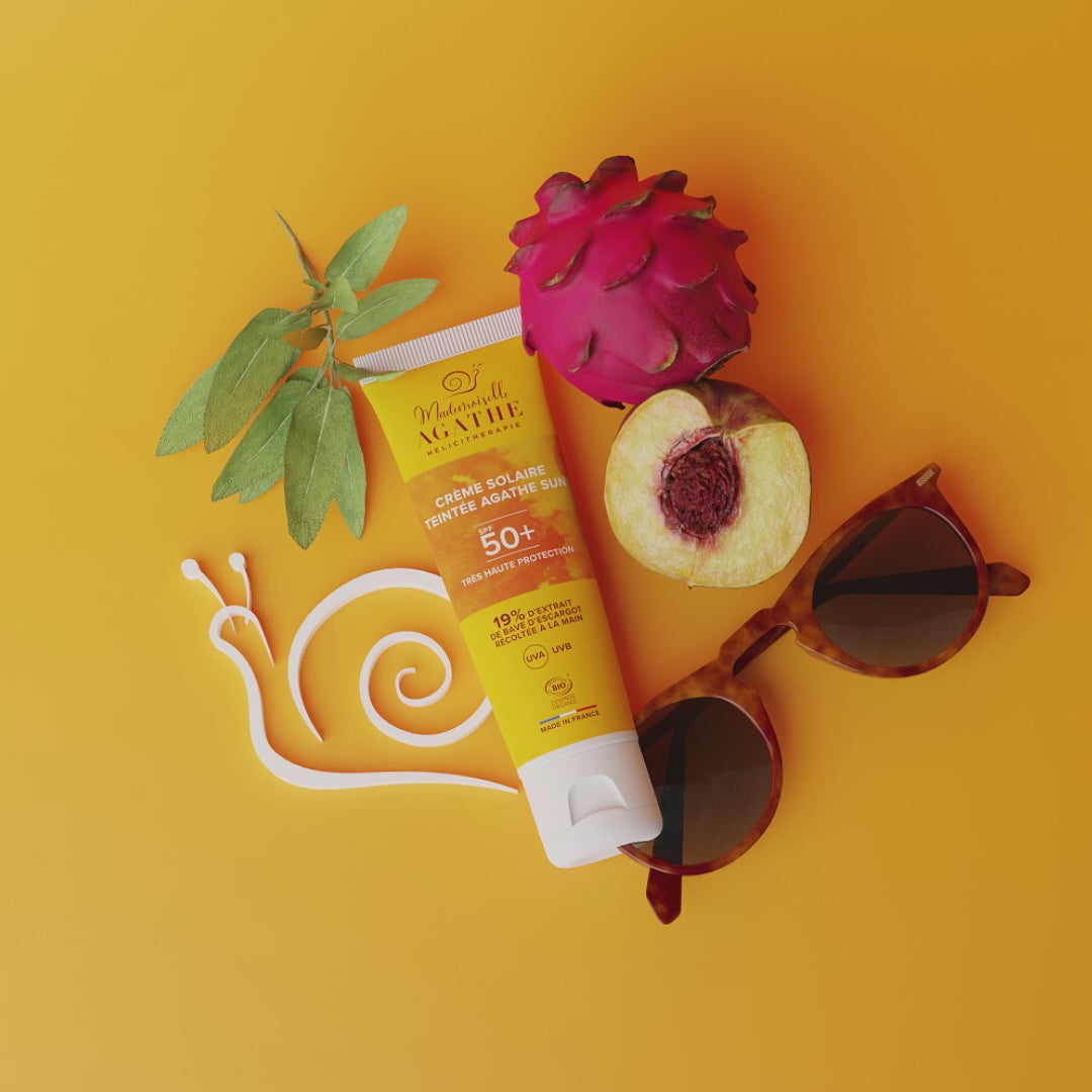 Crème solaire certifiée bio - teintée spf50+ - Mademoiselle Agathe